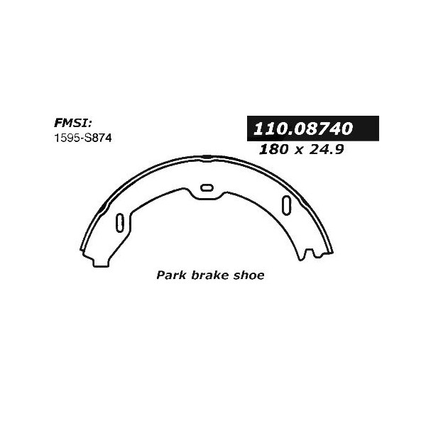Centric Parts Centric Brake Shoes, 111.08740 111.08740 - main